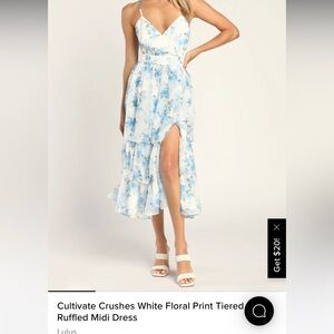 Blue tiered Lulu’s dress